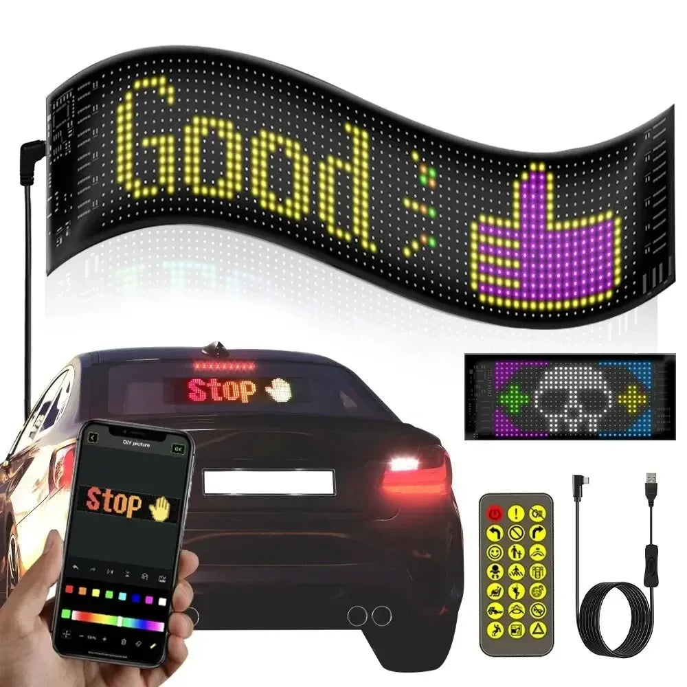 Flexible LED Display Screen For Car || شاشة عرض مرنة للسيارة